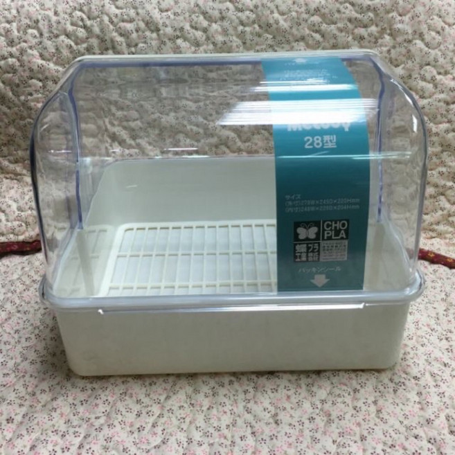 MOTSUY 掀蓋碗籃 碗盤瀝水架 置物盒 28cm, 1個