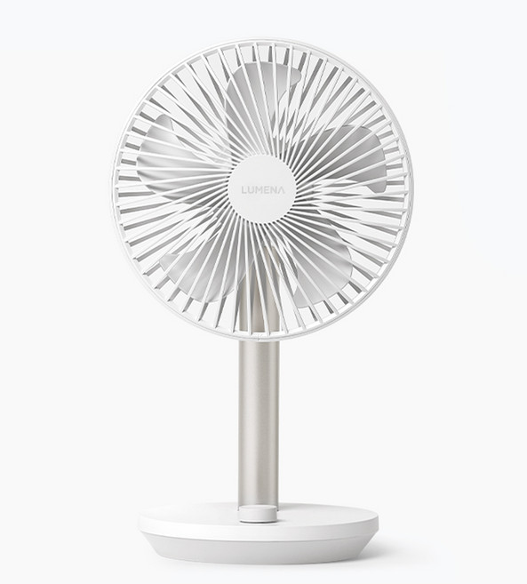 LUMENA FAN STAND 4 隨行桌扇 7吋 遙控 13M 送風距離 BLDC 馬達 20小時續航, STAND4, 純白