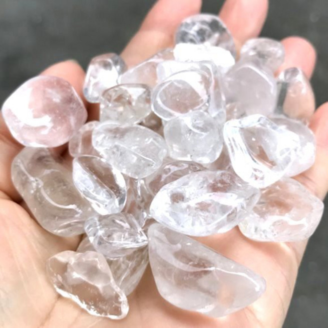 『亮晶晶』白水晶碎石滾石 A級高淨度 1公斤裝 清透晶亮 大型尺寸, A級 高淨度 大型(超商一單最多4件)