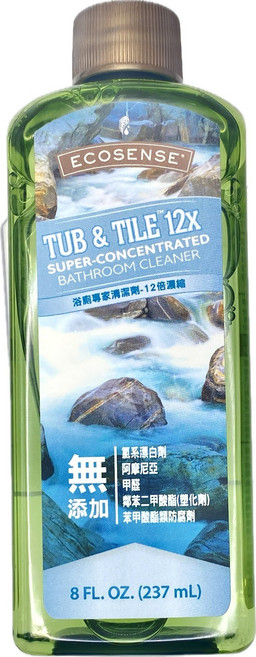 ECOSENSE 浴廁專家清潔劑12倍濃縮 有效去除皂垢水漬 浴室清潔劑推薦, 1個, 237mL