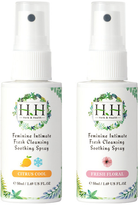missyshop HH私密潔淨舒緩噴霧(50ml) 2入組 保濕, 1件, 清新花香X1+柑橘涼感X1, 176g