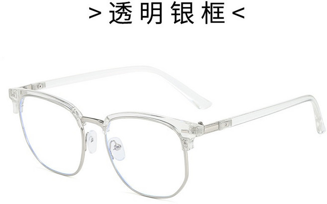 男女同款 半框眼鏡 斯文理工男 痞帥 平光鏡 時尚眼鏡 74204
