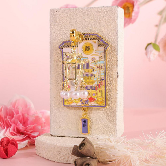 城市金屬冰箱貼文創禮品, 宮燈冰箱貼 - 平遙