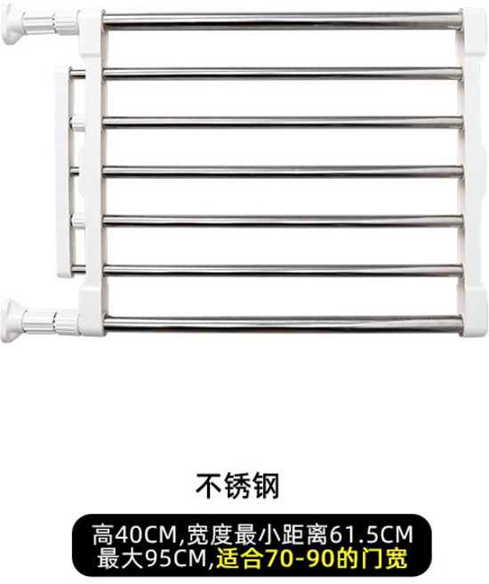 寵物圍欄 隔離門欄 伸縮設計, 1個, 不鏽鋼