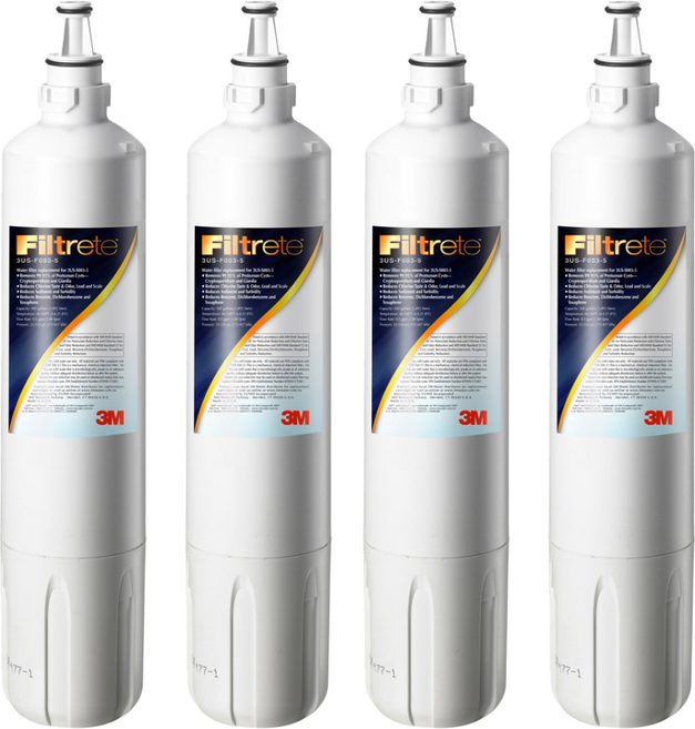 3M Filtrete 極淨便捷系列淨水器專用濾芯 有效除氯 重金屬 保留礦物質, 4個, 3US-F003-5
