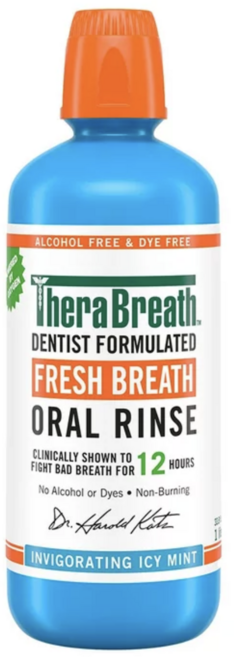 TheraBreath 鮮呼吸漱口水 牙醫配方 無酒精 無色素 12小時清新, 1個, 1L