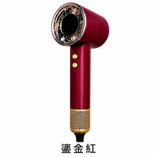 全新科技感負離子吹風機,速乾大風量、水潤護髮、智能恆溫, 鎏金紅(如遇缺色隨機出貨), TC 270 365 1