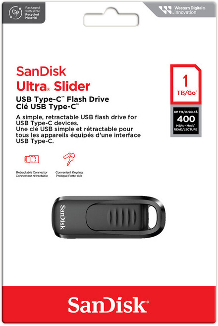 SanDisk Ultra Slider 1TB USB Type-C 高速隨身碟, 1個