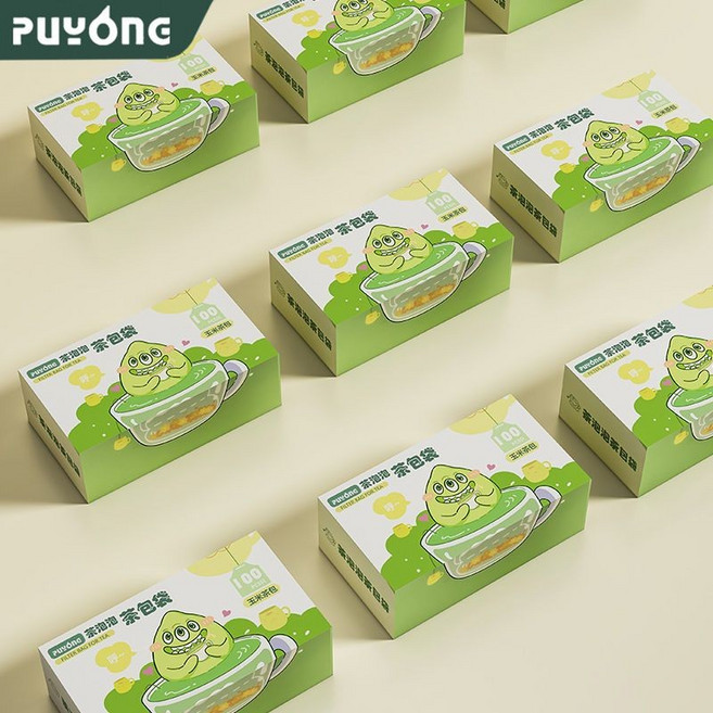 樸永 茶包袋 過濾袋 包裝袋, 1個, 樸永 茶包袋 衝/泡/煮不爛,1盒裝 共100衹 +1個掛件