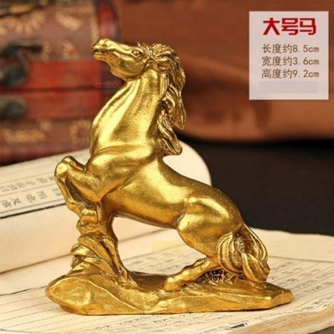 十二生肖 仿銅 工藝品 招財虎 擺件, 仿銅大號招財馬