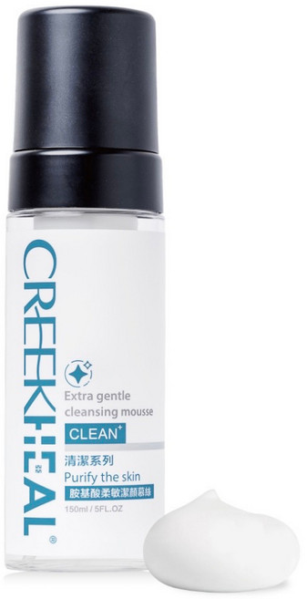 CREEKHEAL 珂芮爾 活氧卸妝凝膠 胺基酸柔敏潔顏慕斯, 1個, 潔顏慕斯150ml, 150ml
