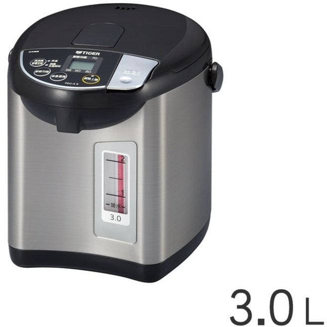 【TIGER虎牌】日本製微電腦電熱水瓶3L 安全節能 多段保溫
