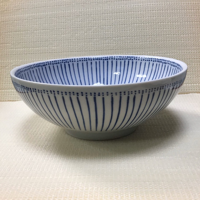 日本美濃燒 十草紋 拉麵碗, 1個