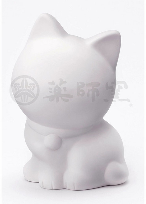 藥師窯 DIY手繪陶瓷 柴犬 招財貓 達摩 存錢筒 8-10cm 日本正版, 1個, 貓, 貓