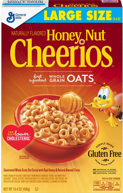 Cheerios 蜂蜜堅果全穀燕麥圈, 1盒, 436g