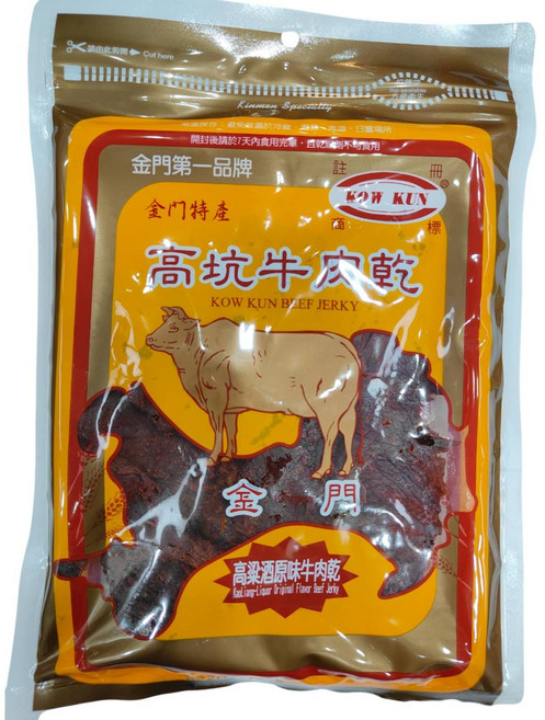 高坑 高粱酒原味牛肉乾 金門特產, 160g, 1個