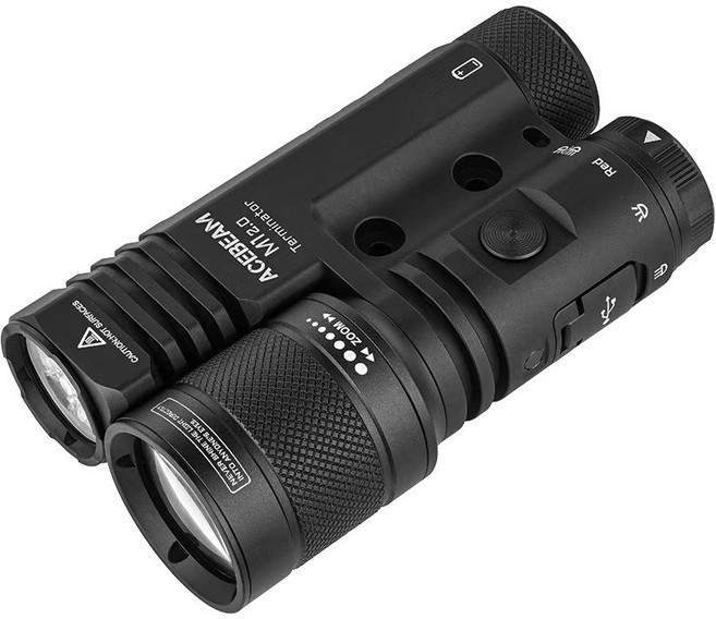 ACEBEAM M1 2.0 終結者 3900流明 1620米 多光源 LEP 變焦手電筒 聚光/泛光 戰術紅光 無極變焦 側按/戰術尾按, 黑色_日亞519A, 1個