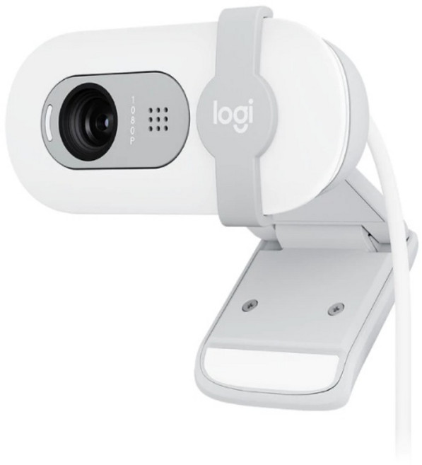 Logitech 羅技 Brio 100 珍珠白 Full HD 1080p 網路攝影機 全向麥克風