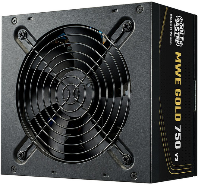 酷碼 Cooler Master MWE GOLD V3 80 PLUS 金牌 直出線 電源供應器 電腦組裝首選 穩定供電 節能省電, 750W黑