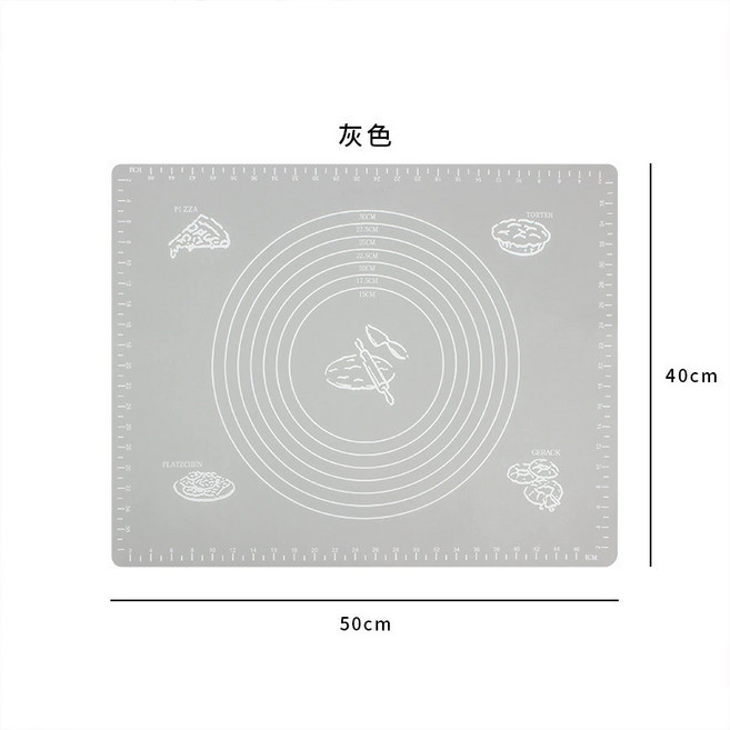 矽膠墊 揉麵墊 擀麵墊 操作墊 烘焙軟案板 耐高溫 防滑 隔熱, 1個