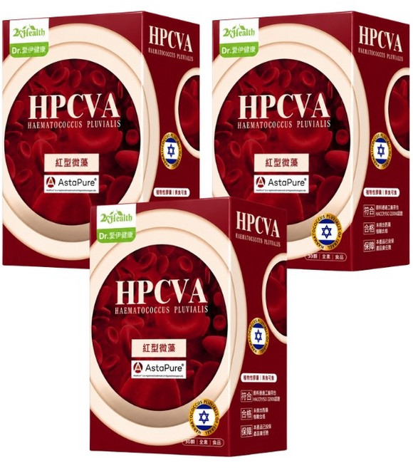 Dr.愛伊 HPCVA 紅型微藻膠囊, 3個, 30顆