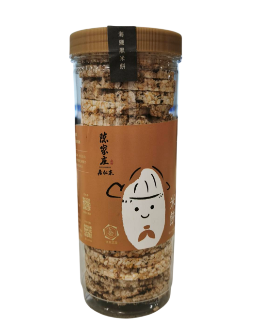 陳家庄 米餅/黑米餅 罐裝 130G 原味 非油炸, 1個, 黑米130公克/罐
