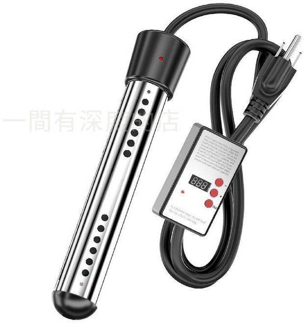 110V 專用 燒水棒 加熱管 電熱棒 水桶專用, 1個, 美規-定時款(圓頭)2000W