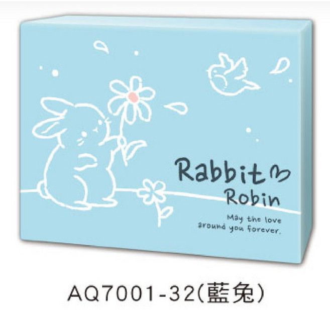 彩色名片卡(中) 禮卡 留言 傳情小卡 商品卡 設計, 1個, 藍兔