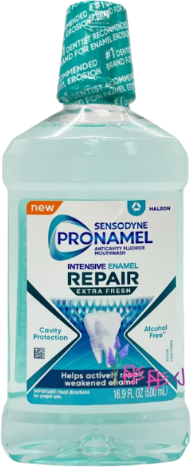 Sensodyne Pronamel 強化琺瑯修復漱口水 (無酒精) 500ml, 1個, 強化琺瑯漱口水