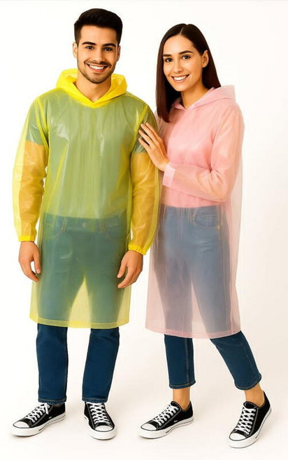 Twin Dragon輕便雨衣 輕巧便攜 環保材質, 隨機出貨(多色), 20件