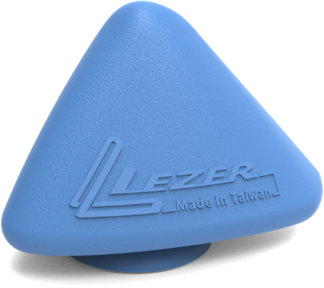 LEZER 三角筋膜球 台灣專利設計 吸盤按摩球 深層穴位按摩 舒緩肌肉疲勞, 加大款-藍色 硬度:硬, 1個