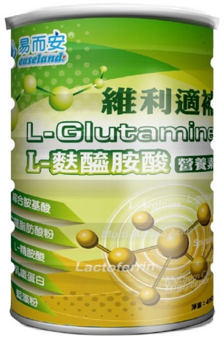 易而安 維利適補 L-麩醯胺酸 營養素 450g, 1個
