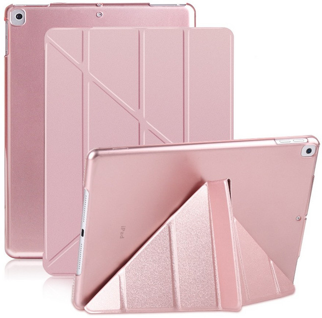 適用於 蘋果 iPad 第8代 2020年 10.2吋 A2270 A2428 A2429 A2430 多折皮套 具休眠模式, 黑色, 1個