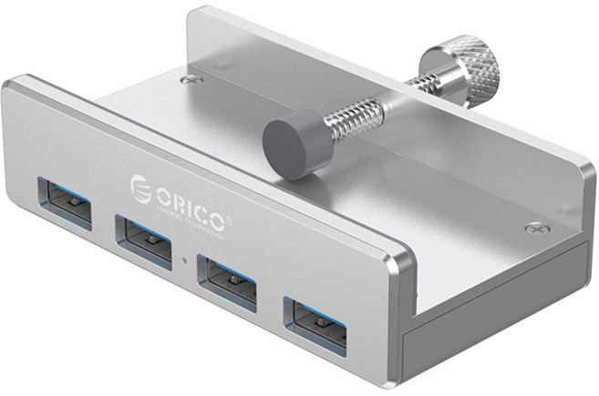 ORICO 奧睿科 MH4PU-P USB 3.0 鋁合金 集線器, 1個, 銀色, 銀