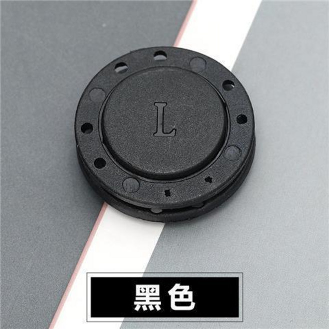 good 暗釦磁吸釦子吸鐵石強力磁鐵鈕釦金屬隱形免縫子母扣磁扣配件, 黑色 送針線 ,22mm 5顆裝, 1個