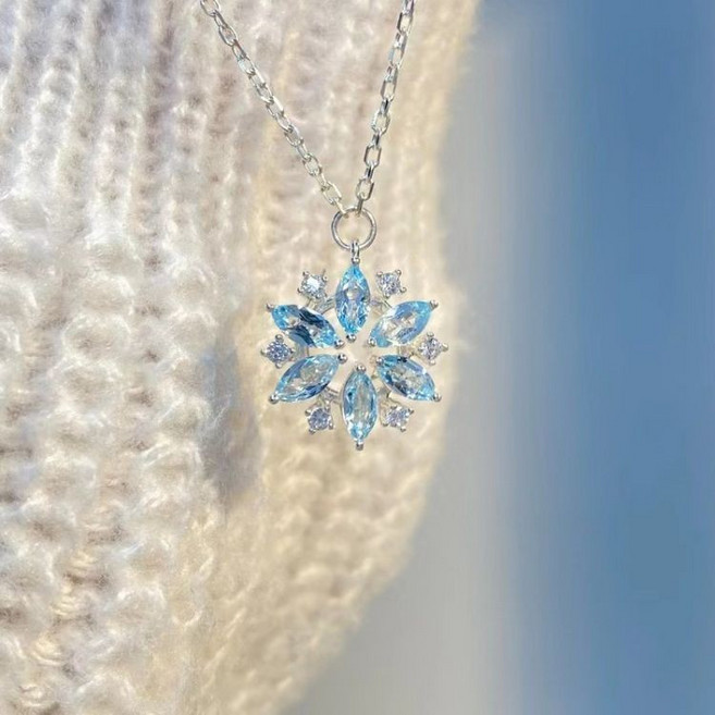 韓版氣質雪花項鍊 鈦鋼鎖骨鍊 高顏值質感飾品