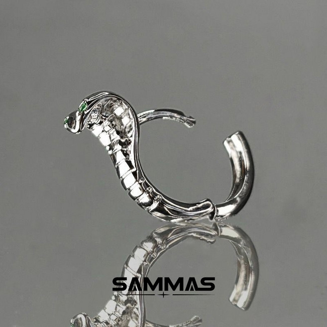 SAMMAS 耳環 新款蛇耳環 純銀針 潮流嘻哈個性百搭耳圈耳飾