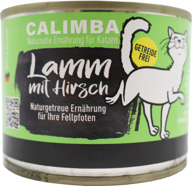 CALIMBA 全齡貓 無榖主食罐, 羊肉 + 鹿肉 + 蘋果, 200g, 12罐