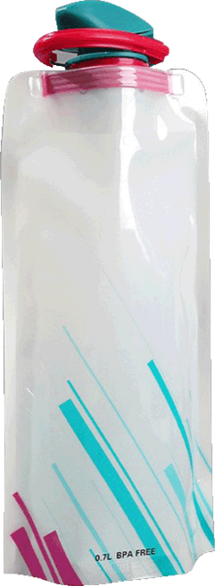 運動摺疊水壺 700ML BPA Free, 白色, 1個