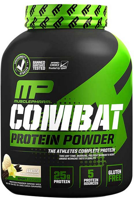 MUSCLEPHARM 戰鬥蛋白粉, 香草, 1個, 1814克
