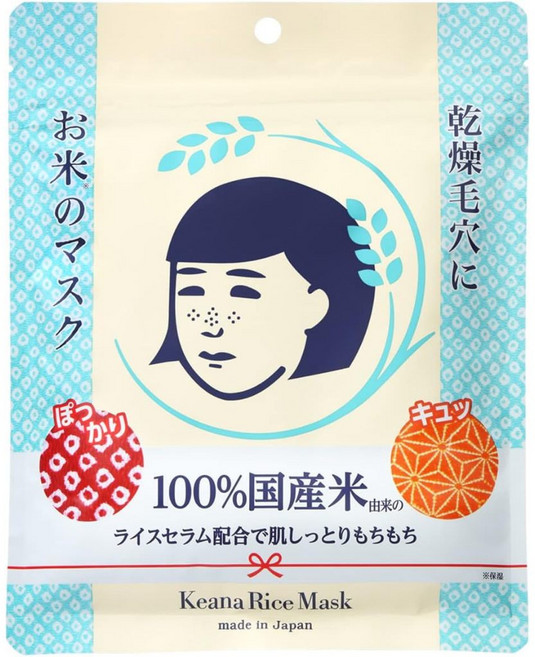日本 毛穴撫子 米面膜 10枚入, 1個, 女用