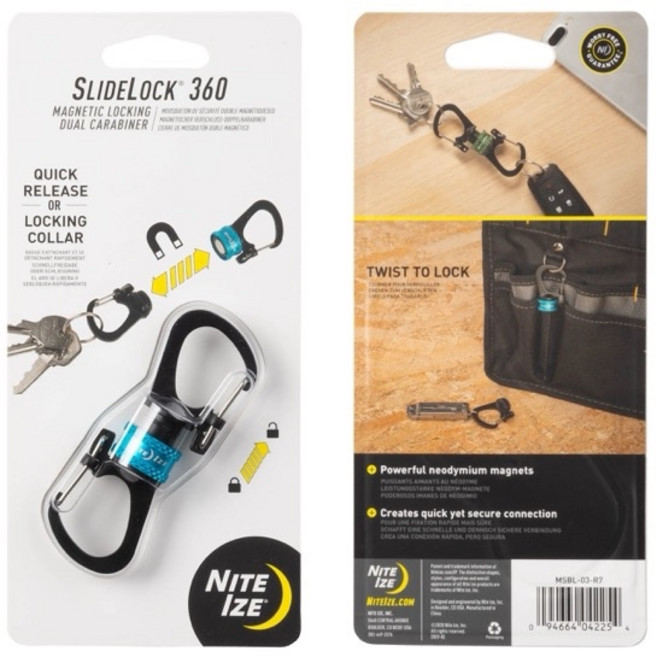 NITE IZE SLIDELOCK 360 磁吸快速連接鑰匙圈, 1個
