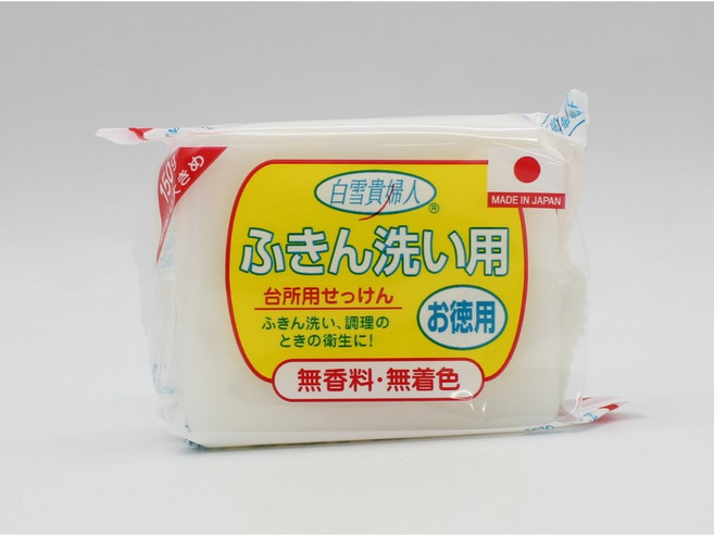 日本 不動化學 無添加 廚用清潔皂 - 洗碗、廚房萬用去污, 1個, 白雪貴婦人洗潔皂150g