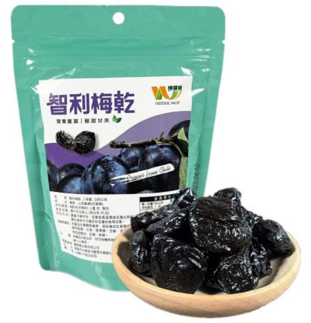 維盛發 梅梅子之王 智利西梅乾 智利梅乾 無籽 無添加糖 高纖 小資屋, 1個, 100 公克