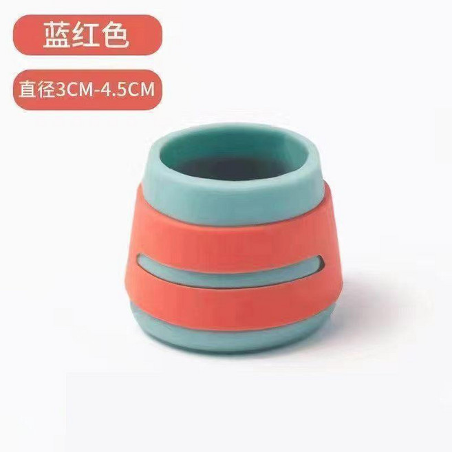 good 椅子防滑腳套靜音保護套腳墊凳子耐磨硅膠桌腿加厚桌椅, 雙層加厚 藍紅款 硅膠材料更耐用,: 24個裝 方圓通用+材質加厚, 1個