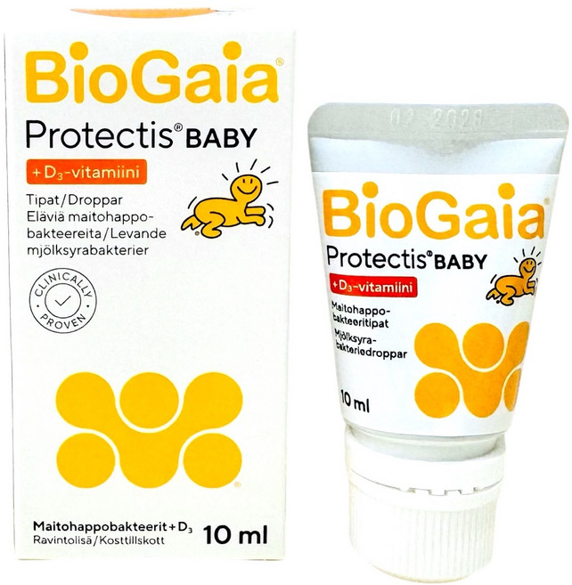 BioGaia 益生菌 D-Plus 維生素D益生菌 Protectis Baby Drops 軟管裝, 1個, 10ml