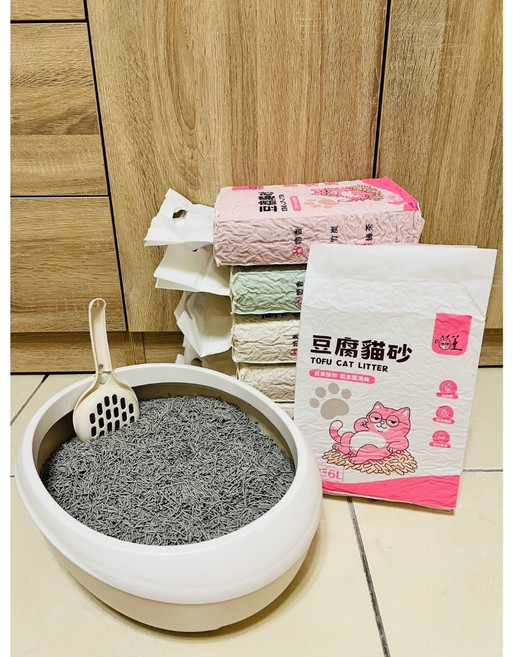 艾可ECO豆腐貓砂 7L 多種香型 (原味/綠茶/玉米/活性碳) 快速凝結 可沖馬桶 低粉塵貓砂, 4個, 喵董 豆腐砂, 2.3kg, 活性碳