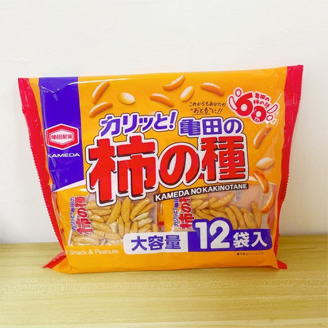 龜田製菓 柿種米果 - 酥脆口感 鹹甜滋味 獨立包裝方便分享, 360g, 12袋