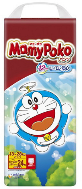 unicharm 嬌聯 男女通用 MamyPoko 褲型紙尿褲 哆啦A夢 13-28公斤