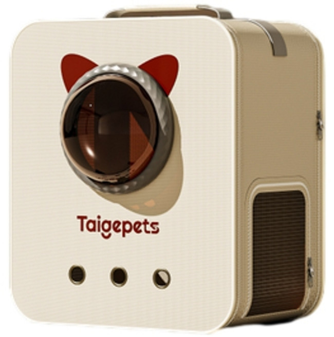 Taigepets 太空艙寵物拉桿箱 貓包 狗籠 輕輕鬆出行, 白色加大號雙肩包加大號, 1個